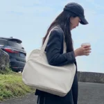 Women Custom Logo Office Laptop Briefcase Travel Work Handbag Multi-Functional Shopping Tote Bag with Front Pocket - Image 2