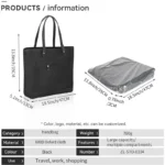 Customized Large Capacity High Quality Black Classic Fashion Shopping Bag Travel Shoulder Tote Bag Women's Handbags for Work - Image 4