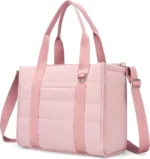 Custom Travel Tote Bag for Women Work Puffer Laptop Crossbody Bags with Zipper Quilted Gym Tote Purse Shoulder Handbags