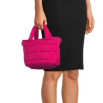 Custom Women's Nylon Shoulder Handbag Quilted Puffy Purse with Adjustable Strap and Zipper Closure Lining Polyester - Image 4